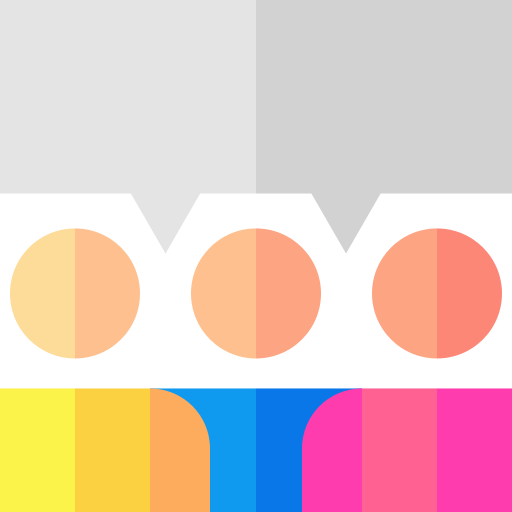 1 icône rectangle surmonté de 3 cercles symbolisant des têtes de personnes qui réfléchissent
