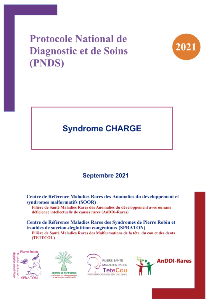 1 infographie représentant le protocole de diagnostic et de soins pour le syndrome CHARGE à télécharger